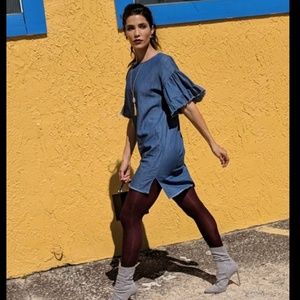 💙💙 Bell Sleeve Denim Shift Dress